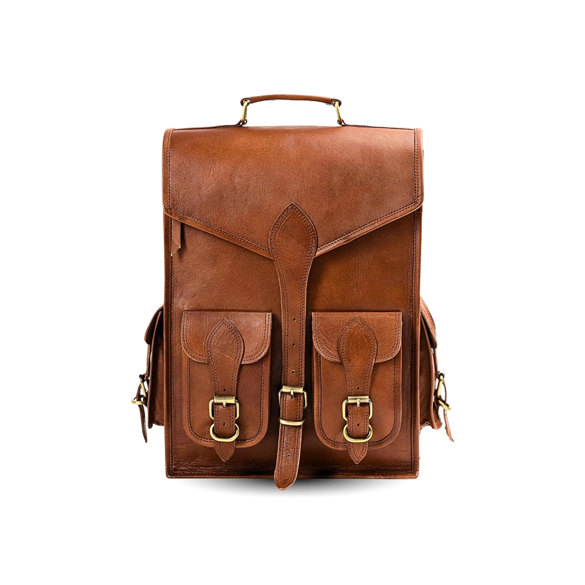 Vintage Leather Backpack Rucksack
